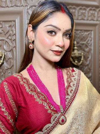 Nayab Antique Gold-Plated Rani Onyx AD Jadau Handcrafted Jewellery Set