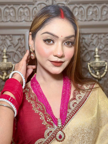 Nayab Antique Gold-Plated Rani Onyx AD Jadau Handcrafted Jewellery Set