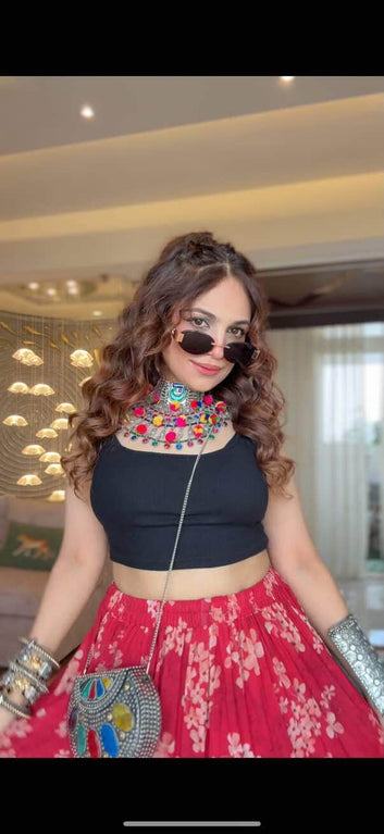 Heer Meenakari Work Afghan Tribal Design Oxidised Silver Plated Handcrafted POM POM Jewellery Set