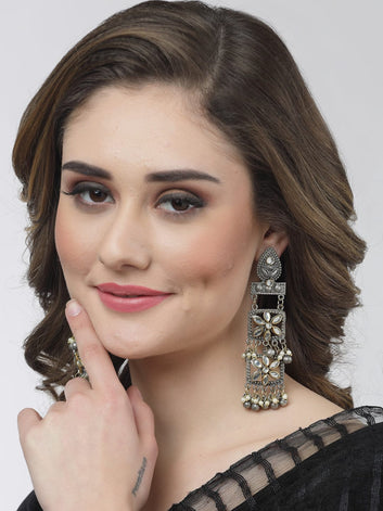 Kundan Floral Drop Earrings