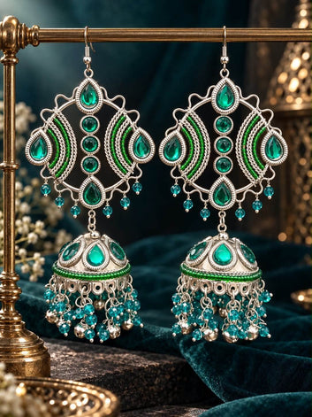 Dreamgirl - Maula Mere Maula Viral Green Earrings