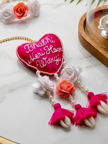Handcrafted Bhabhi Meri Hoor Wargi Lumba Rakhi With Roli-Chawal