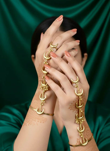 Chand Ghungroo Single Line Hathphool – Statement Hand Jewellery