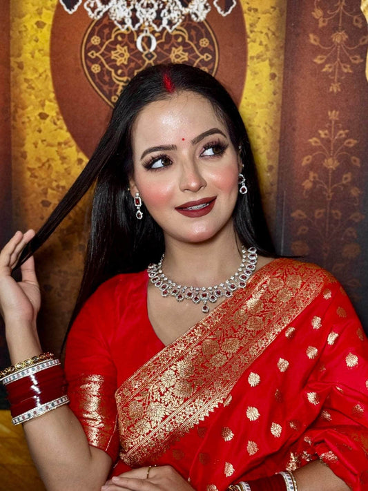 Ananya : Karwa Chauth Special Premium Quality AD Jadau Jewellery Set