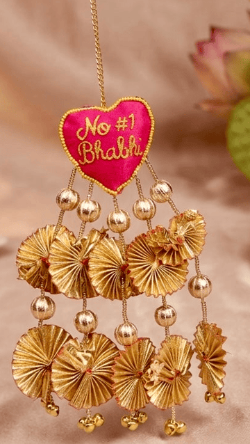 Handcrafted Bhabhi No #1 Lumba Rakhi With Roli-Chawal