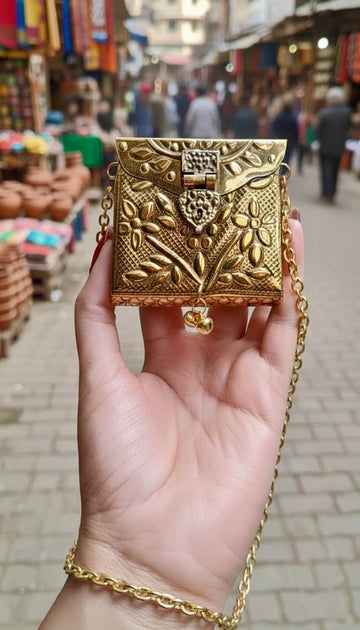 Shahi Phooldaani Mini Metallic Coin Purse