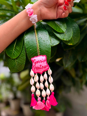 Handcrafted Gossip Partner Lumba Rakhi With Roli-Chawal