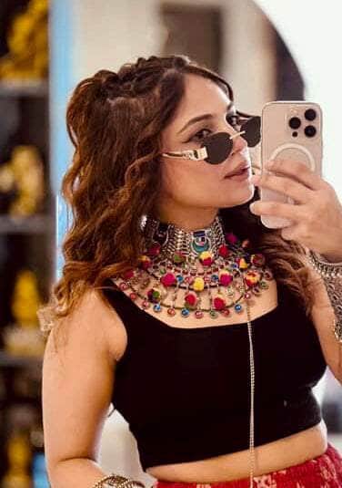 Heer Meenakari Work Afghan Tribal Design Oxidised Silver Plated Handcrafted POM POM Jewellery Set