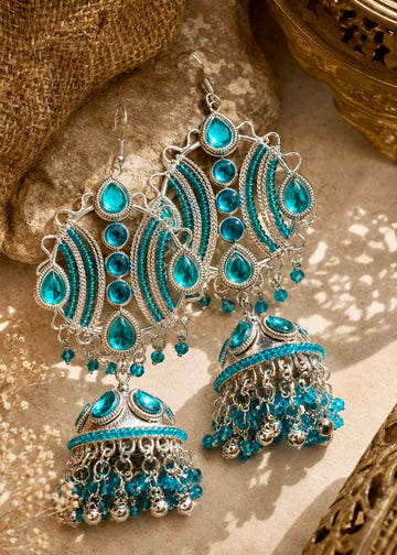 Dreamgirl - Maula Mere Viral Teal Earrings
