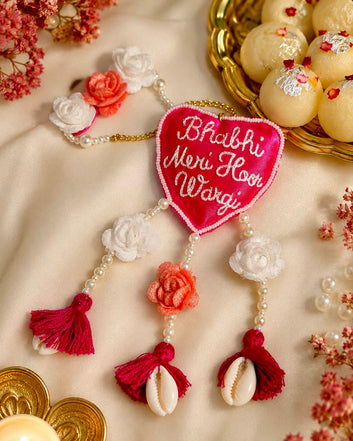 Handcrafted Bhabhi Meri Hoor Wargi Lumba Rakhi With Roli-Chawal