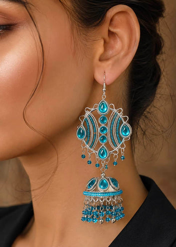 Dreamgirl - Maula Mere Viral Teal Earrings