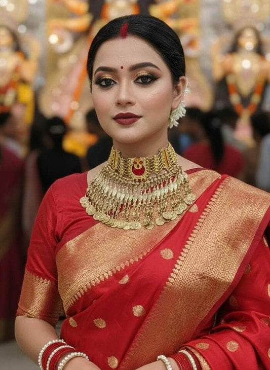Ambika Meenakari Work Tribal Design Oxidised Silver Plated Handcrafted Jewellery Set