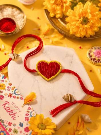 Handcrafted Combo 3 Cute Rakhi Set With Roli-Chawal