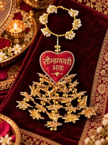 Saubhagyawati Bhava Mogra Ghungroo Golden Sargi Kaleera Bangle - Adjustable