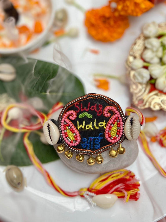 Handcrafted Swagger Rakhi With Roli-Chawal