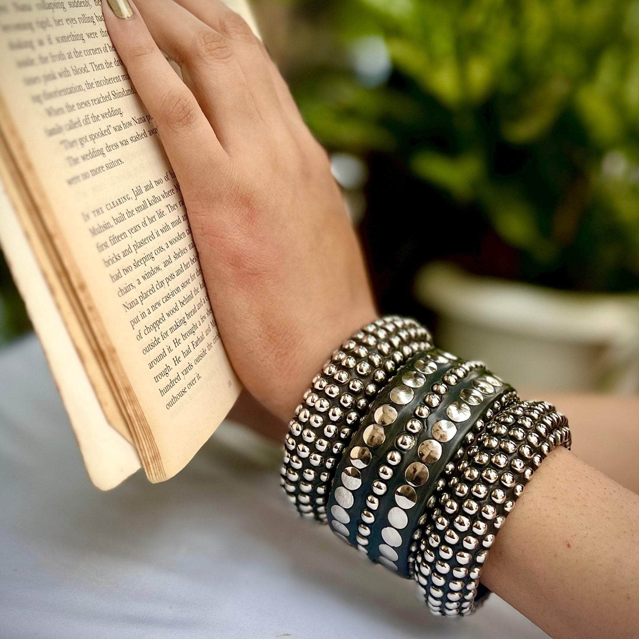 Devi Handcrafted Wooden Bangles Stack - 3 PCS kada set