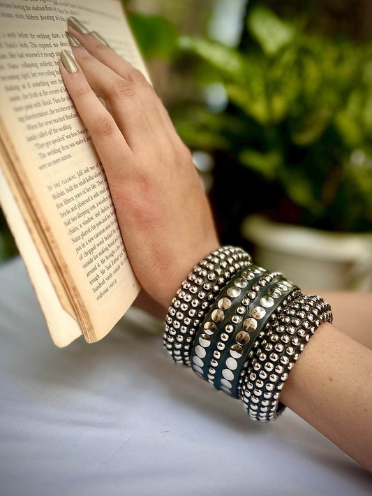 Devi Handcrafted Wooden Bangles Stack - 3 PCS kada set