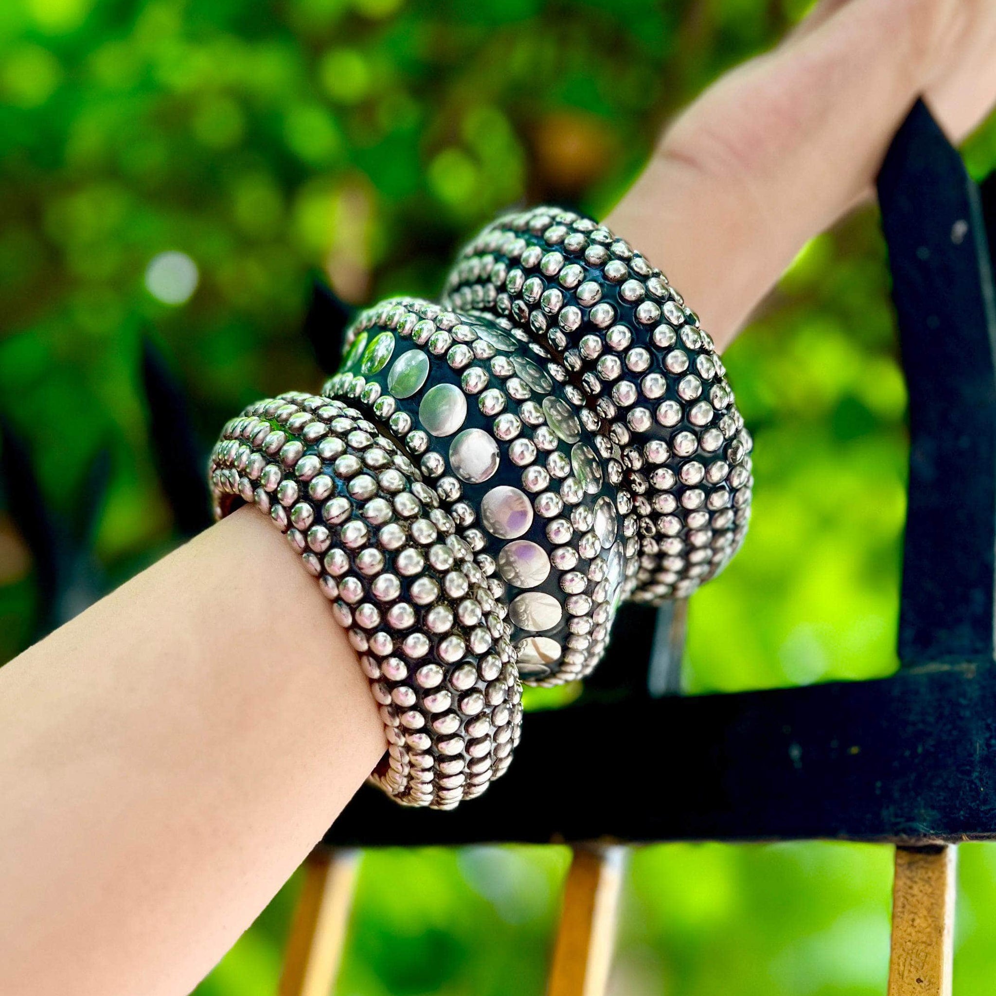 Devi Handcrafted Stack - 3 PCS wooden kada set