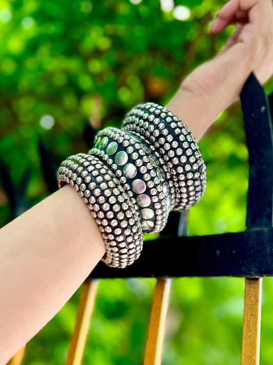 Devi Handcrafted Stack - 3 PCS wooden kada set