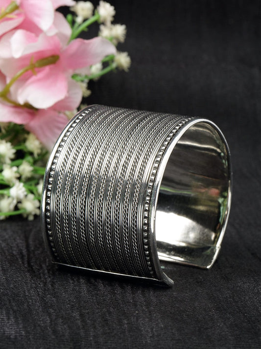 Afghan Look Antique Oxidised Silver Plated Antique Handcrafted Cuff Bracelet