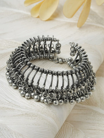 Tribal Oxidised  Ghungroo Cuff Bracelet