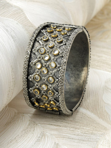 Crystals Oxidised Cuff Bracelet