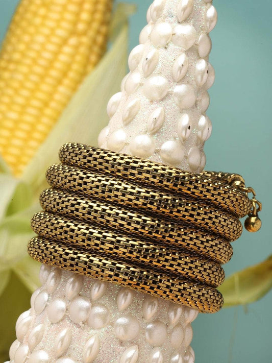 Gold-Plated Spiral Bracelet