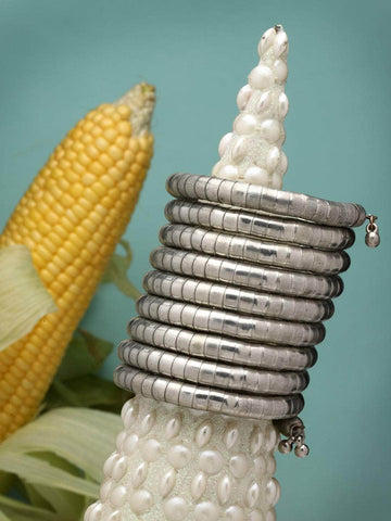 Silver Plated Brass Spiral Bracelet