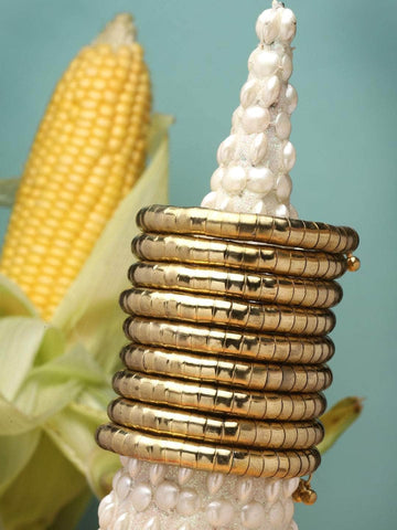 Gold Plated Brass Spiral Bracelet