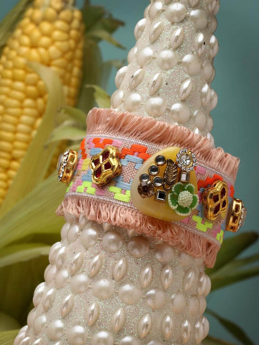 Multi Colored Stone Studded Handcrafted Bracelet