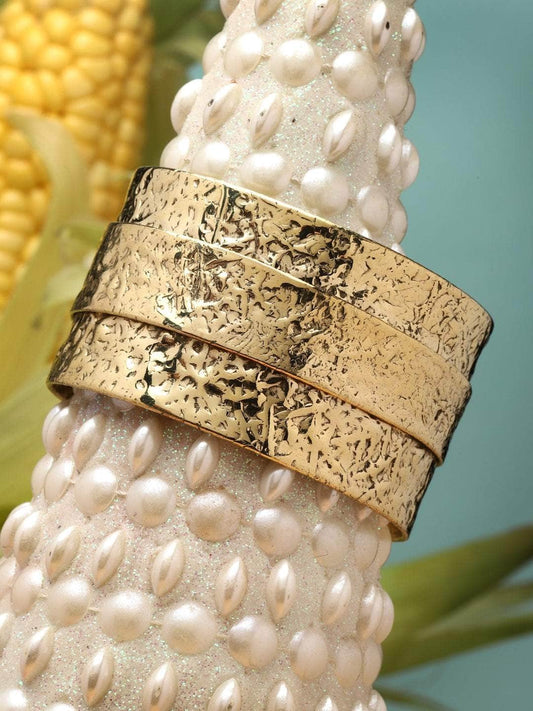 Gold Plated AntiTarnish Brass Cuff Bracelet