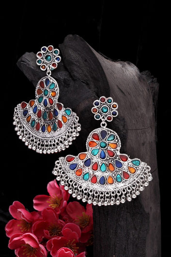 Silver-Plated Classic Chandbalis Earrings