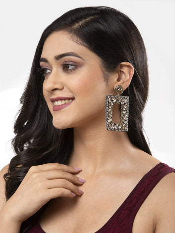Champagne Contemporary Drop Earrings