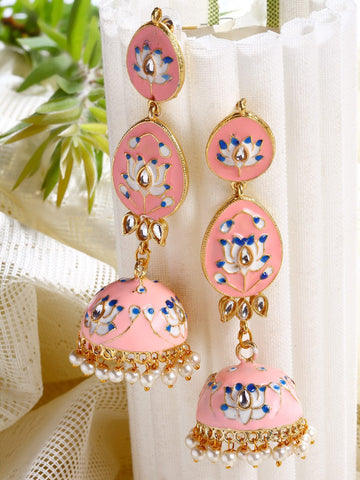 Gold Plated Dome Shaped Jhumkas Earrings