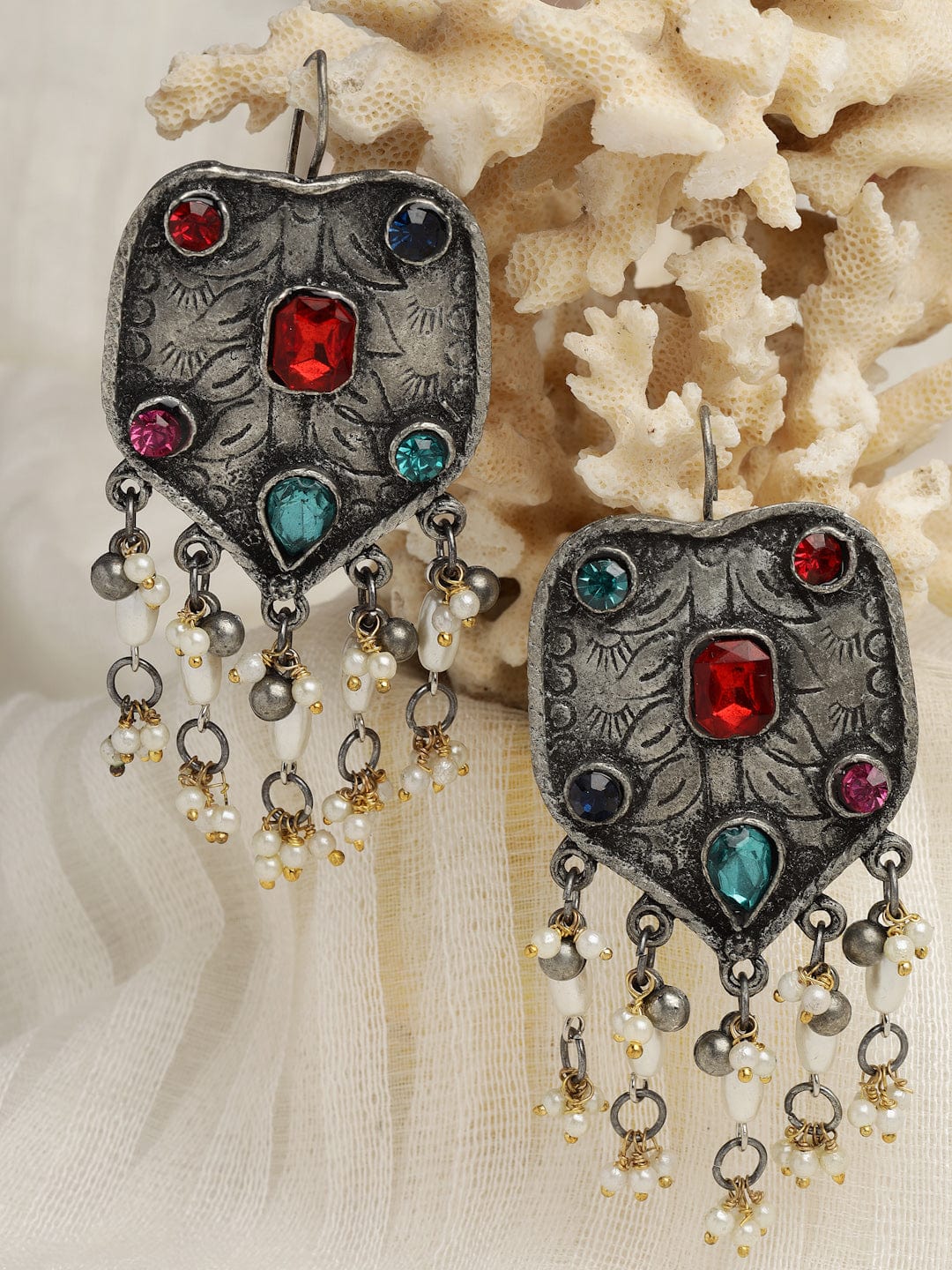 Pearl Studded Quirky Earrings