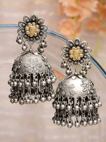 Dual Color Oxidised Jhumka