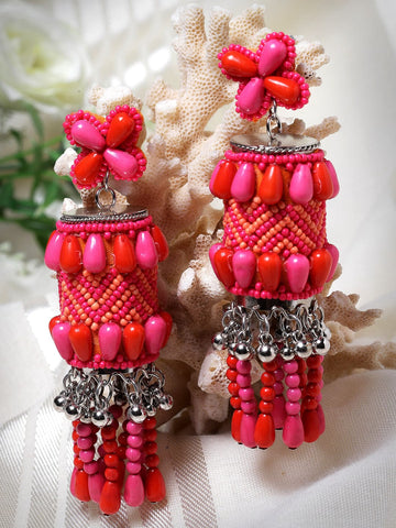 Silver-Plated Contemporary Jhumkas