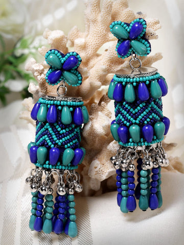 Silver-Plated Contemporary Jhumkas
