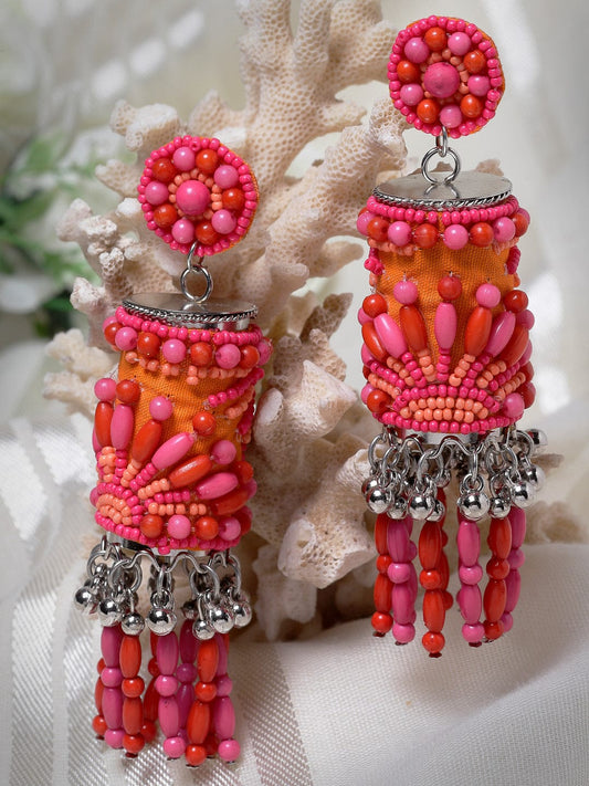 Silver-Plated Dome Shaped Contemporary Jhumkas