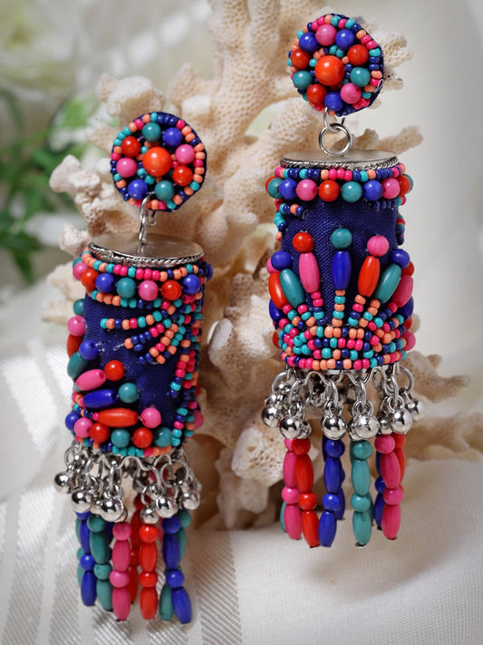 Silver-Plated Dome Shaped Contemporary Jhumkas