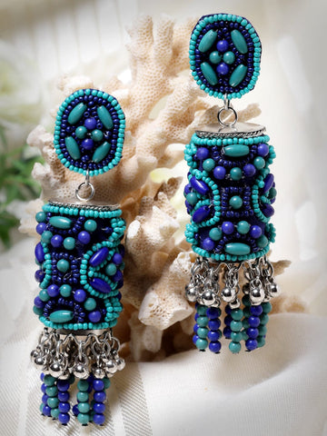 Silver-Plated Dome Shaped Contemporary Jhumkas