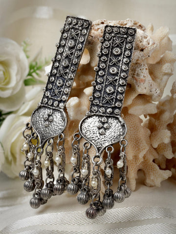 Classic Oxidised Drop Earrings