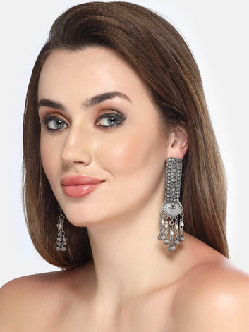 Classic Oxidised Drop Earrings