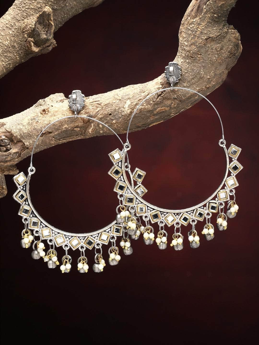 Classic Mirror Studded Chandbalis