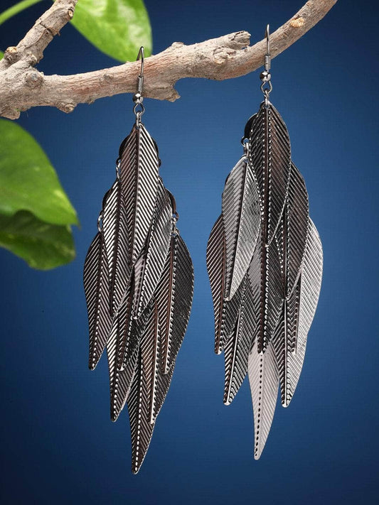 Leaf Shaped Drop Earrings