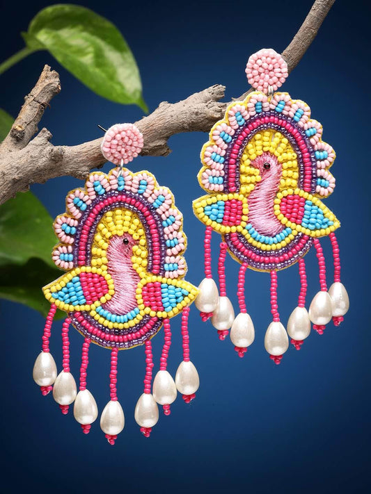 Beads Studded Handcrafted Contemporary Earrings