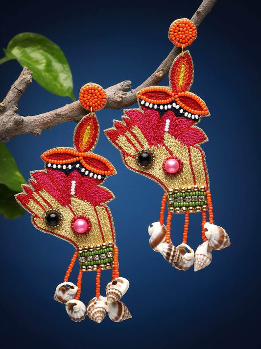 Beads Studded Handcrafted Contemprory Earrings