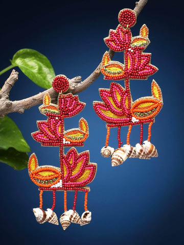 Beads Studded Handcrafted Contemprory Earrings