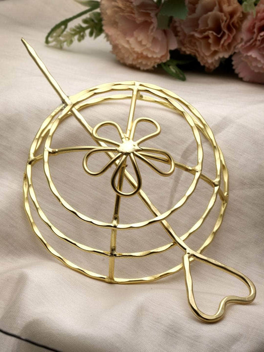 Women Gold Plated Hair Accessory Set