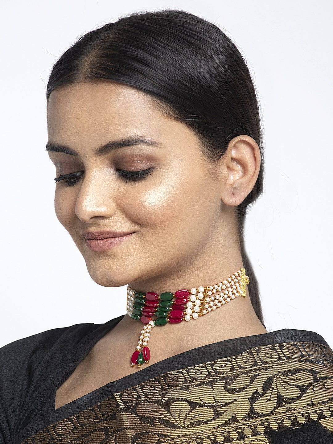 Brass Gold-Plated Choker Necklace